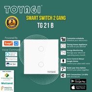 TOYAGI SMART WALL SWITCH EU 2 GANG WIFI SWITCH TG 21 B WITH TUYA APP