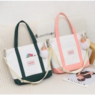 QMage Simple Tote Bag Cute Tote Bag Murah Bag Tote Beg Tote Bag Student Tote Bag Women Student Tote 