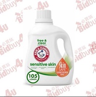 Arm & Hammer Sensitive Skin Free & Clear Liquid Laundry Detergent 防敏感肌膚透明洗衣液 105oz / 3.1L【0332000026