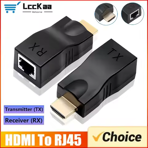 HDMI To RJ45 Video Extender 4K 1080P RJ45 Ports Network Up To 30M HDMI-compatible To RJ45 Over CAT5e