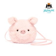 Jellycat毛茸茸小豬斜背包