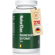Magnesium Glycinate High Dose Capsules-270 Capsules, Daily Dose 300mg Magnesium, Vegan, High Quality