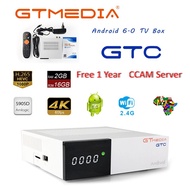 GTMEDIA GTC 4K Android TV Box Receptor DVB C Cable Youtube DVB S2 DVB T2 Bluetooth 4.0 Satellite Rec