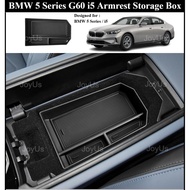BMW 5 Series G60 i5 (2024-2026) Armrest Box Storage Console Tray Car Accessories