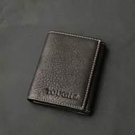 TOUGH กระเป๋าสตางค์หนังแท้ 100% มินิมอล 3 พับ ทรงตั้ง ไม่มีซิป ก้นกระเป๋าปิดทึบไม่มีรู Wallet กระเป๋าสตางค์ ไซส์มินิ หนังนุ่ม genuine leather