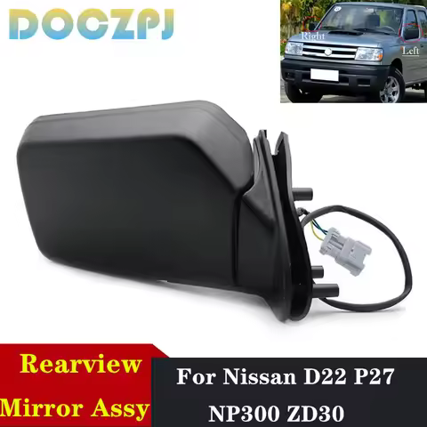 Car Rearview Side Mirror Assembly For Nissan D22 P27 NP300 ZD30 Pickup 2011 2012 2013