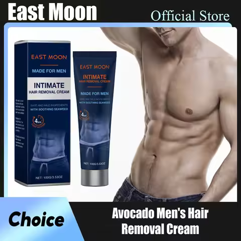 East Moon Men Hair Removal Cream Intimate Areas Painless Removal Reduce Redness Non Irritating Perma