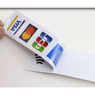 PAYMENT STICKER VISA/MASTER/JCB PRINTED 2 SIDES FOR CLEAR GLASS DOORS (DOOR SIGN)