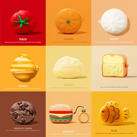 3D Food Model Cover for AirPods 4 Case 2025 Earphone Case for AirPods Pro 3 Charging Cover for AirPo