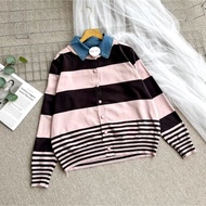Greyish pink cardi blouse