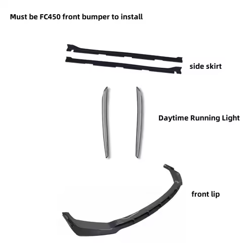 Body kit Front lip for Honda civic FC450 16-19 modified front shovel side skirt three colors Daytime