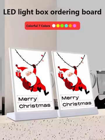 Luminescent Menu Display Plate Milk Tea Shop Acrylic Price List Dishes Wine List A4 Menu Design and 