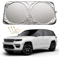 XHRING Windshield Sun Shade Sunshade for Jeep Grand Cherokee/L (Not for Cherokee) 2011-2025 Wagoneer