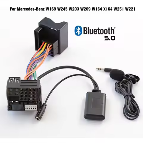 Bluetooth 5.0 Music Audio Adapter Microphone Cable For Mercedes-Benz W169 W245 W203 W209 W164 X164 W