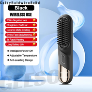 GEESO Hair Straightener Comb Portable Anti-scald Hair Brush 负离子直发梳防静电密齿梳多功能发型设计工具适合所有发质旅行便携式使用热风直发器快