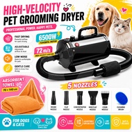 Pet Hair Dryer 6500W Dogs Pet Dog Cat Grooming Blower Fast Blow-Dryer Warm Wind High Speed Pet Dog B