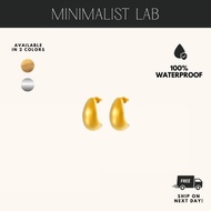 MINIMALIST LAB Titanium Astrid Organic Sculpt Bean Earrings | Anting Bentuk Bean