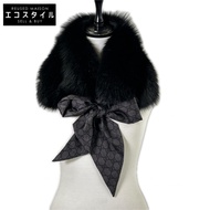 Gucci狐狸毛GG圖案披肩[二手]