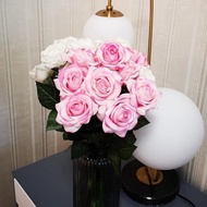 sfm bunga mawar artificial latex import - white purple pink