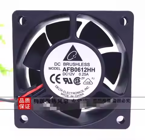 Delta Electronics AFB0612HH DC 12V 0.25A 60x60x25mm 2-Wire Cooling Fan
