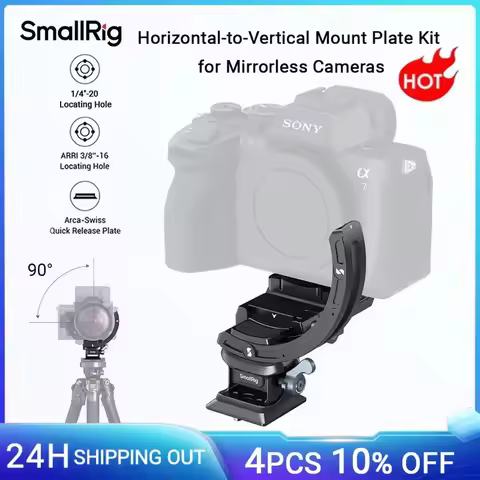 SmallRig ZV-E10 Horizontal-to-Vertical Mount Plate Kit for Mirrorless Cameras for Sony Alpha 7IV/A7R