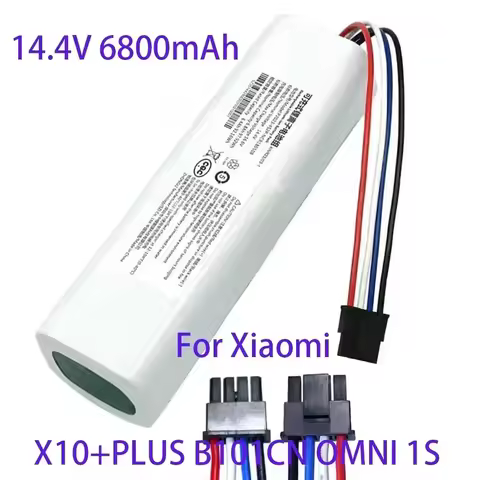14.4V 6800mAh,Battery X10+PLUS B101CN OMNI 1S for Xiaomi Mijia and Dreame F9 D9 L10 Pro Plus S10 S20