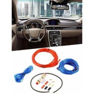 Kit Pendawaian Penguat Kuasa Kereta 1500W Kabel Kuasa RCA 8GA Talian Pembesar Suara Subwufer 18GA un