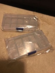 10小格透明收納盒，可放耳環，螺絲，小配件