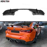 For BMW M3 M4 G80 G82 G83 2021+ Carbon Fiber Rear Bumper Lip Diffuser Spoiler M Style Upgrade Car Ac