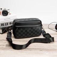 CSONLINEMALL Mens Messenger Bag Single Shoulder Bag PU Leather Business Beg Casual Crossbody Bag