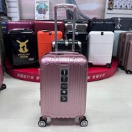 Cougar 美洲豹 髮絲紋鐵灰色 行李箱ABS+PC、鋁合金拉桿、TSA海關鎖、專利萬向減震輪 18吋登機箱（玫瑰金）