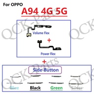 สำหรับ OPPO A94ปุ่มเปิด/ปิดไอโฟนข้าง4G + ตัวปุ่มปรับระดับเสียงอะไหล่สายเคเบิลแบบยืดหยุ่นปุ่มเปิด/ปิดด้านข้าง