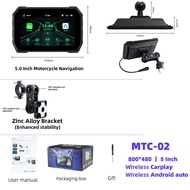 EVKEY 5.0inch Navigation Motorcycle Dual TB Carplay Display Screen Portable Motorcycle Wireless Andr