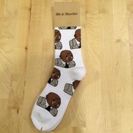 40S &amp; SHORTIES THE GREATEST SOCKS 喬丹滿版白色中筒襪 nike jordan運動長襪