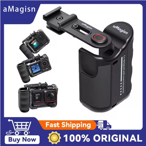 aMagisn street Grip Xplorer Grip Kit for GoPro Hero13 DJI Action 5 Pro Metal / Plastic Frame+Metal /