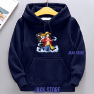 Jaket Switer Anak Laki Laki LUFFY ONE PIECE Keren/Sweater Sweter Umur 2 3 4 5 6 7 8 9 10 11 12 13 Ta