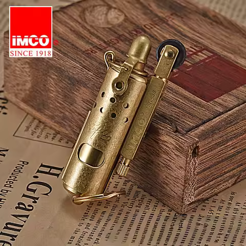 Genuine IMCO Brass Copper Trenches Metal Refueling Lighter Personal Retro Windproof Old Gasoline Lig