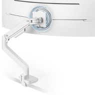 Ultrawide Monitor Arm White for 17 to 49 Inch Heavy Duty Curved Monitor, Holds 44 Lbs, Adjustable Ga
