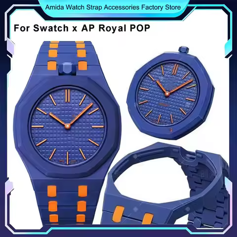 Ceramic Modification Kit For Swatch X Audemars Piguet Royal Pop Bioceramic Watch Case Strap Conversi