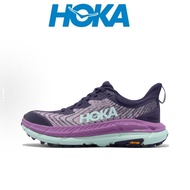 【Legit Hoka】HOKA ONE ONE Mafate Speed 4 Low-top Running Shoes Sneaker For Women Purple Blue FK8E