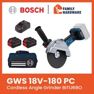 BOSCH GWS 18V-180 PC Professional Cordless Angle Grinder With BITURBO GWS18V180PC GWS18V-180PC 角磨机 0