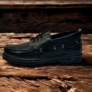 Men's Formal Black Shoes Docmart Loafers Black Lace-Up Loafers for Work and College - FUKUYAMA