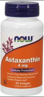 Now Foods Astaxanthin蝦青素/蝦紅素, 4毫克，90粒