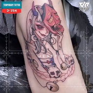 [J-154] Temporary Tattoo Geisha Mask