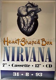 Nirvana Rare M Vintage Huge 1993 UK Subway Promo Poster 60" x 40" 'Heart-Shaped Box' Official Large 