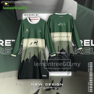 Couple Set Baju Raya Hijau Oversize Muslimah Murah Man Woman Cotton Jersey Viral Lelaki Perempuan Ba