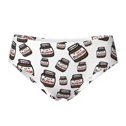 Kawaii Cute Nutella Women Underwear Brief Full Coverage No Show Seamless Ladies Panties
