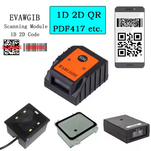 Mini Size TTL RS232 Serial USB Barcode Scanner CCD/2D/QR Self-Inductio barcode Reader Mini Automatic