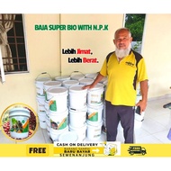 🔥FREE POS🔥 Pakej 1 tong Baja Fertilizer Super Bio with NPK 10kg | Baja Sawit, Buah-buahan Dan Sayuran
