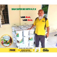 PAKEJ PERCUBAAN 1 TONG BAJA SUPER BIO WITH NPK- 10 KG (Baja Sawit, Buah-buahan Dan Sayuran)